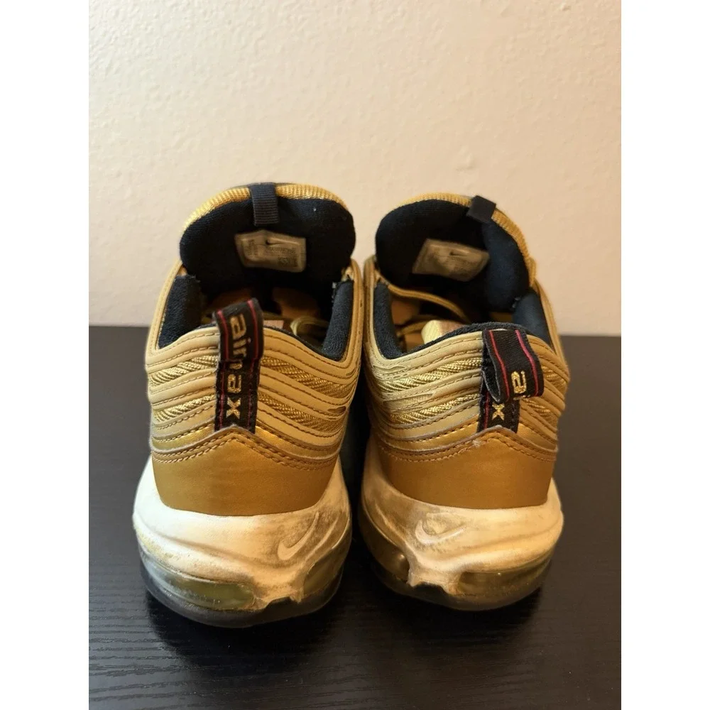 Men's Nike Air Max 97 OG Metallic Gold Golden Bullet Shoes Size 12 (DM0028-700)